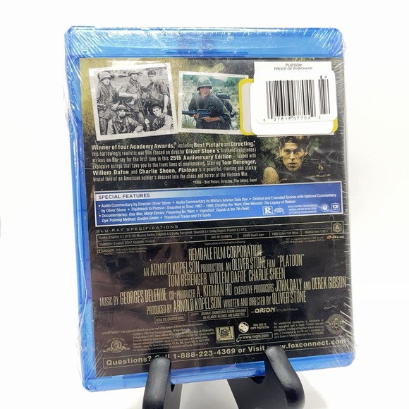 Platoon (Blu-ray, 1986) NEW Factory Sealed MGM 90th Anniversary Edition - Picture 2 of 5